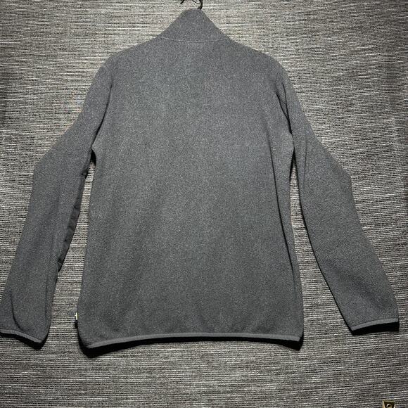 Fjall Raven Men's L Gray 1/4 Snap Button Ovik Fleece Sweater 81469 - Picture 13 of 15